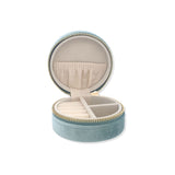 Joyero Terciopelo Circular Chico Verde Menta