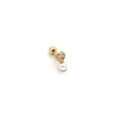 Piercing Heart Pearl Diamond