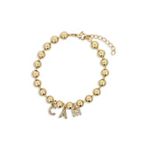 Cadena Pulsera Bolitas Chunky Gold