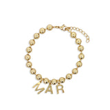Cadena Pulsera Bolitas Chunky Gold