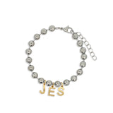 Cadena Pulsera Bolitas Chunky Silver