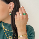 Aretes Cuadra Emerald